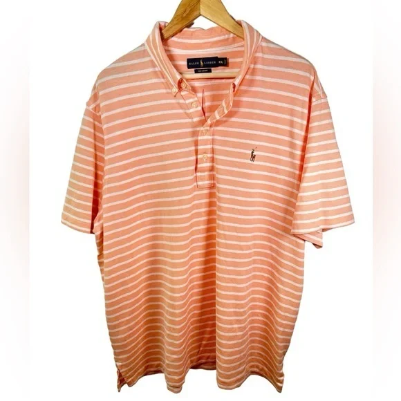 Ralph Lauren knit Oxford orange and white stripe men’s - size XXL - Picture 1 of 5